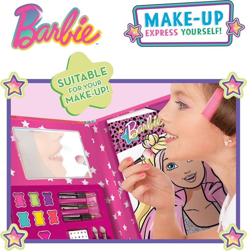 Barbie Lisciani Barbie Make-Up Express Yourself! Sketchbook with Mirror and Creative Game for Girls - Image 5