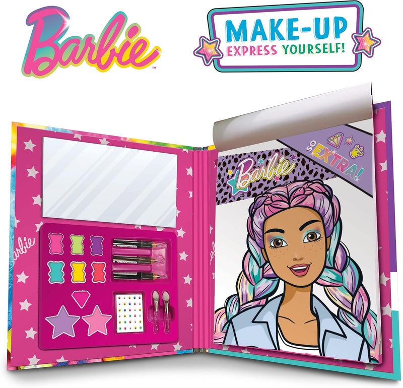 Barbie Lisciani Barbie Make-Up Express Yourself! Sketchbook with Mirror and Creative Game for Girls - Image 3
