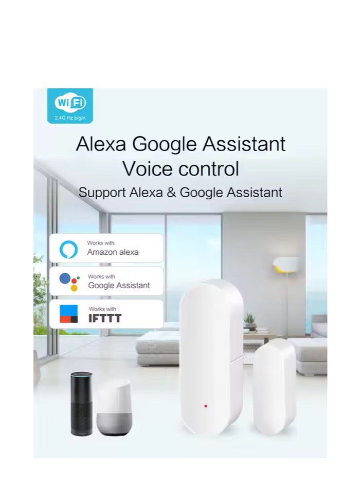 Wireless Smart Door and Window Open Close Sensors with Alarm | Google home | Alexa | WIFI | Smart - Image 3