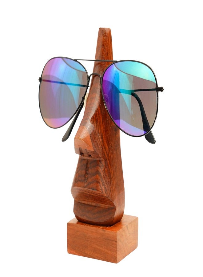 ITOS365 Handmade Wooden Nose Shaped Spectacle Specs Eyeglass Holder Stand