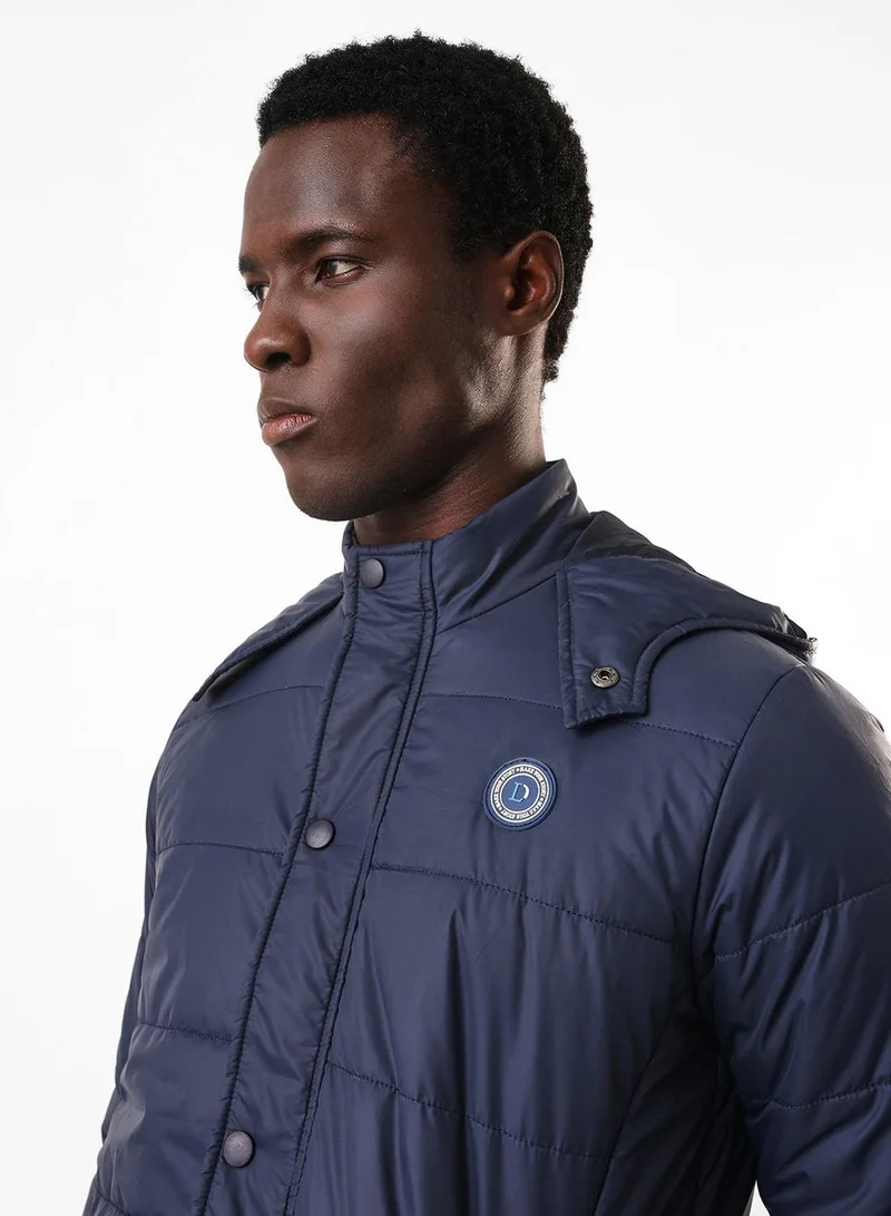 Dennis Lingo Men's Light Navy 100% Polyester Puffer Regular Fit Jacket
