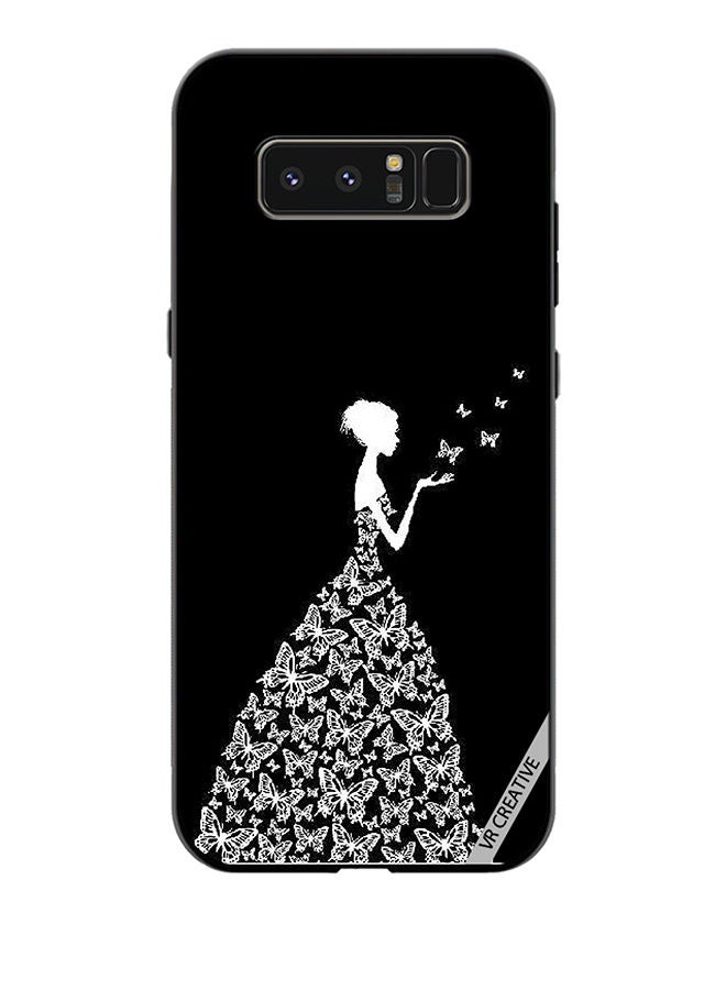 VR CREATIVE Protective Case Cover For Samsung Galaxy Note 8 Girl In Butterfly Dress Design Multicolour  - Image 1
