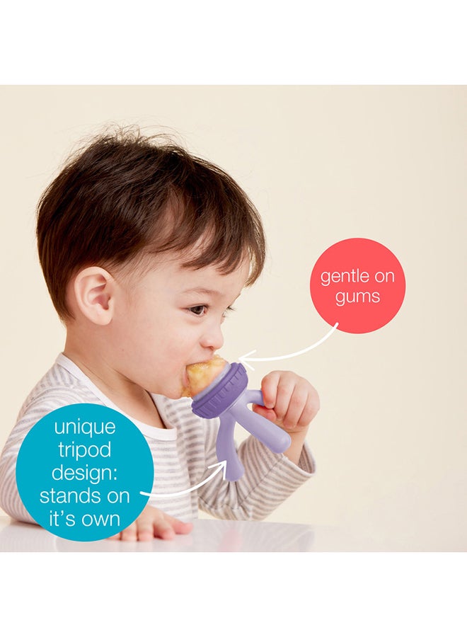 b.box Silicone Fresh Food Feeder, Tripod Design Easy for Baby to Hold, Perfect for Fresh or Fren Foods, Cap Included for On The Go| From 4m+ - Image 5