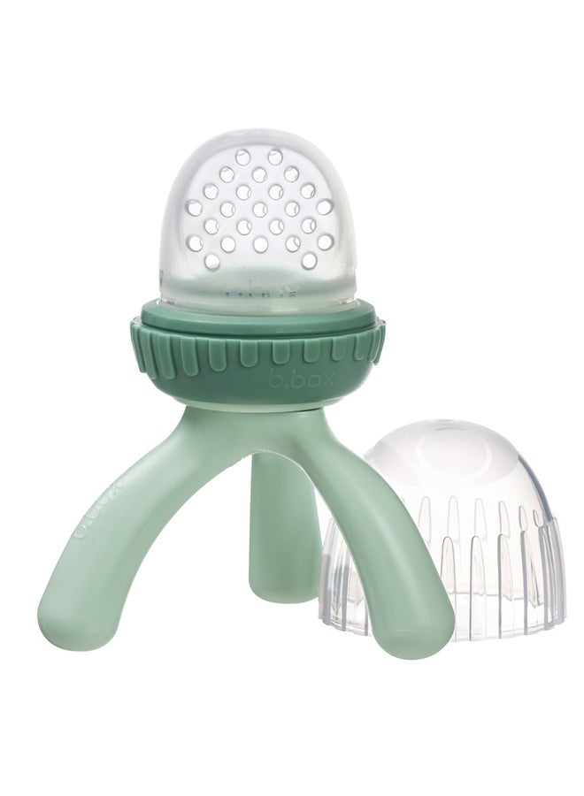 b.box Silicone Fresh Food Feeder, Tripod Design Easy for Baby to Hold, Perfect for Fresh or Fren Foods, Cap Included for On The Go| From 4m+ - Image 1