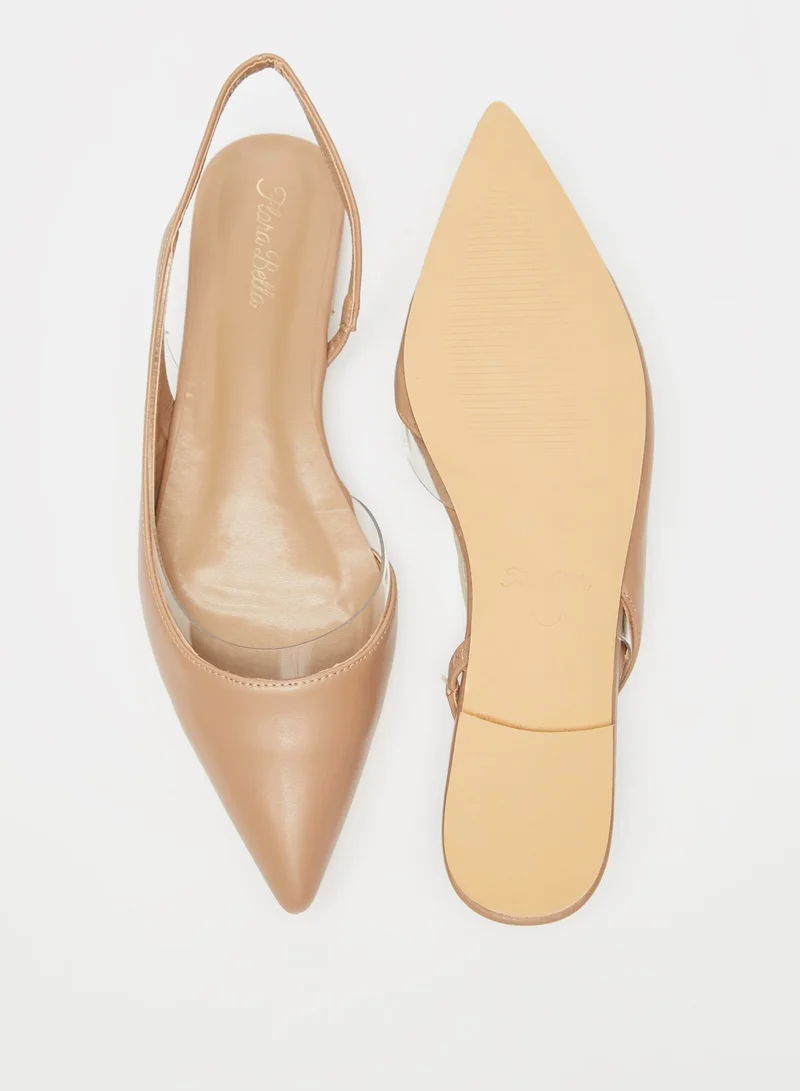 Flora Bella By Shoexpress Womens Pointed Toe Slip-On Sling Back Ballerina Shoes