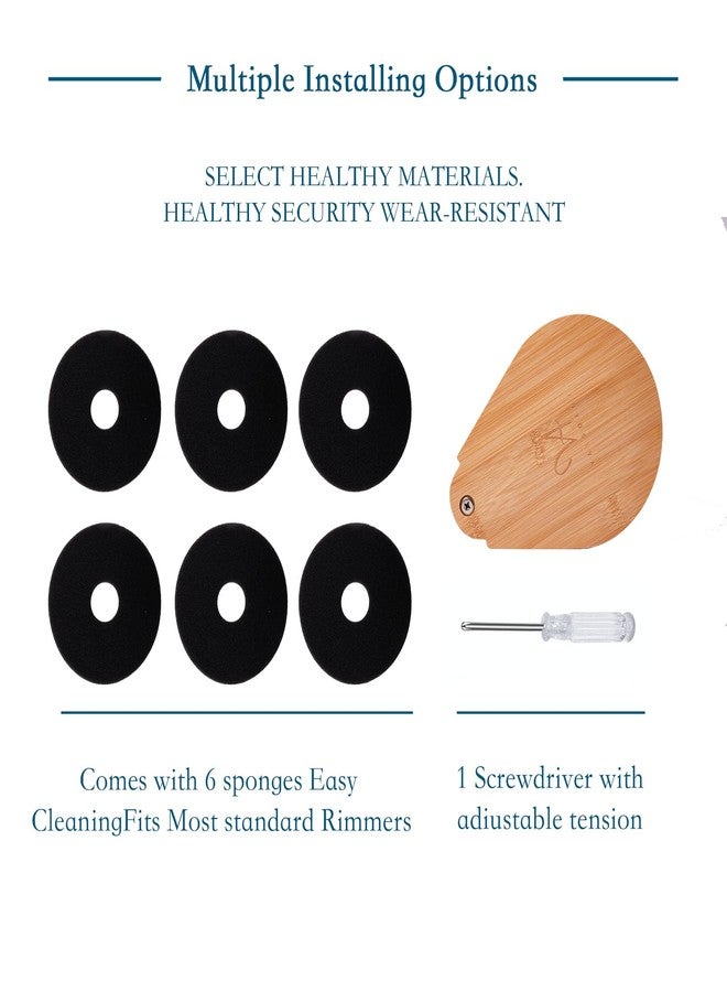 Vaisoeny Margarita Salt Rimmer Set, Bamboo Salt Rimmer for Cocktails with 6 Juices Sponges and 4 Anti-slip Mats, Bloody Mary, Manhattan salt rimmer for Bar and House Party. - Image 3
