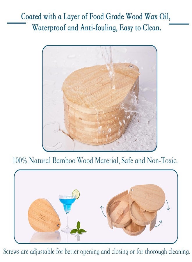 Vaisoeny Margarita Salt Rimmer Set, Bamboo Salt Rimmer for Cocktails with 6 Juices Sponges and 4 Anti-slip Mats, Bloody Mary, Manhattan salt rimmer for Bar and House Party. - Image 5