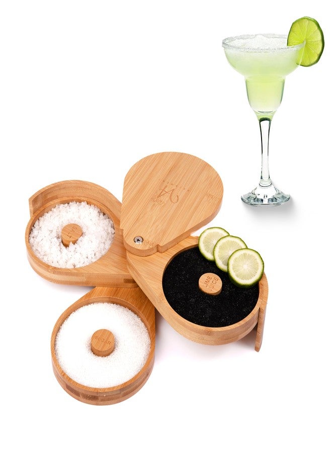 Vaisoeny Margarita Salt Rimmer Set, Bamboo Salt Rimmer for Cocktails with 6 Juices Sponges and 4 Anti-slip Mats, Bloody Mary, Manhattan salt rimmer for Bar and House Party. - Image 1