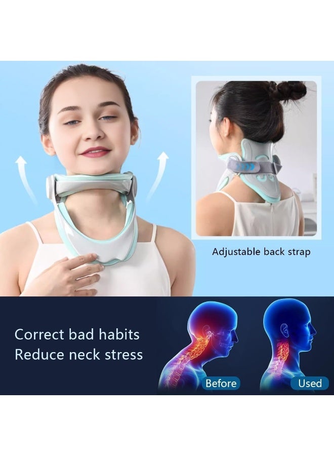 Soofam Neck Brace for Neck Pain and Support, 360° Adjustable Cervical Collar, Soft Neck Traction Device Neck Stretcher Orthotic Corrector, for Forward Head Posture Correction, Cervical Spine Pressure Relief - Image 5