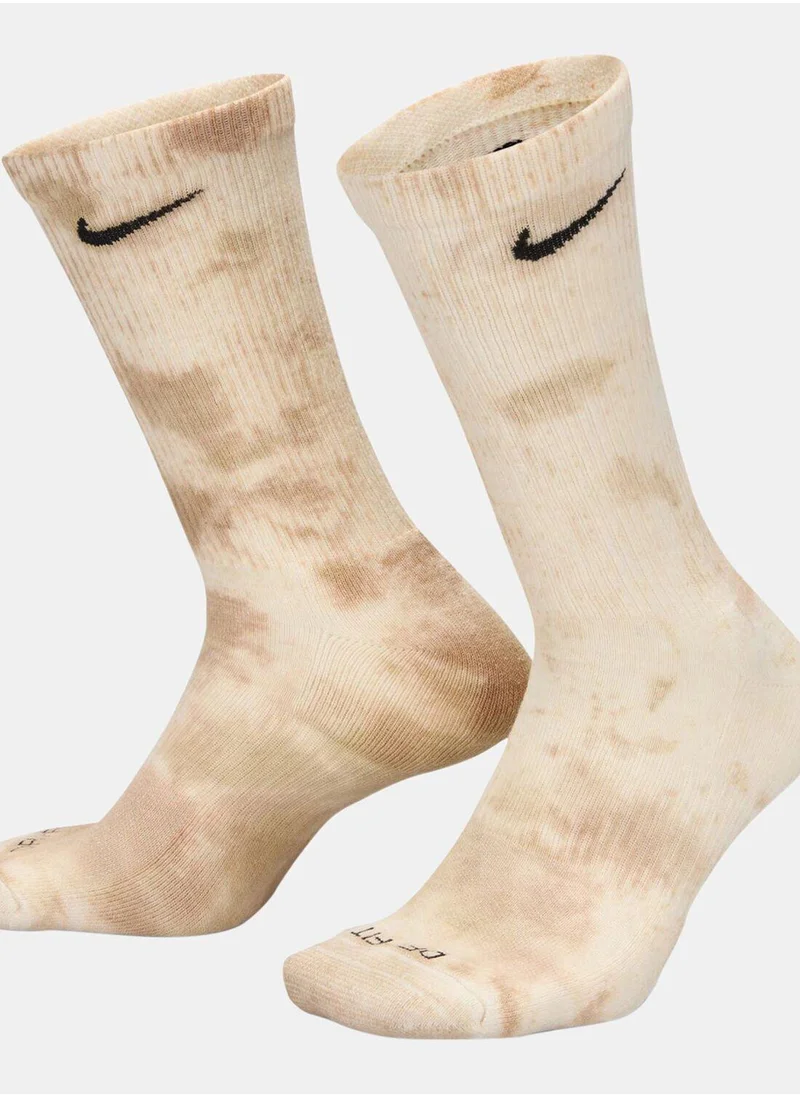 نايكي Everyday Plus Cushioned Crew Socks (2 Pairs)