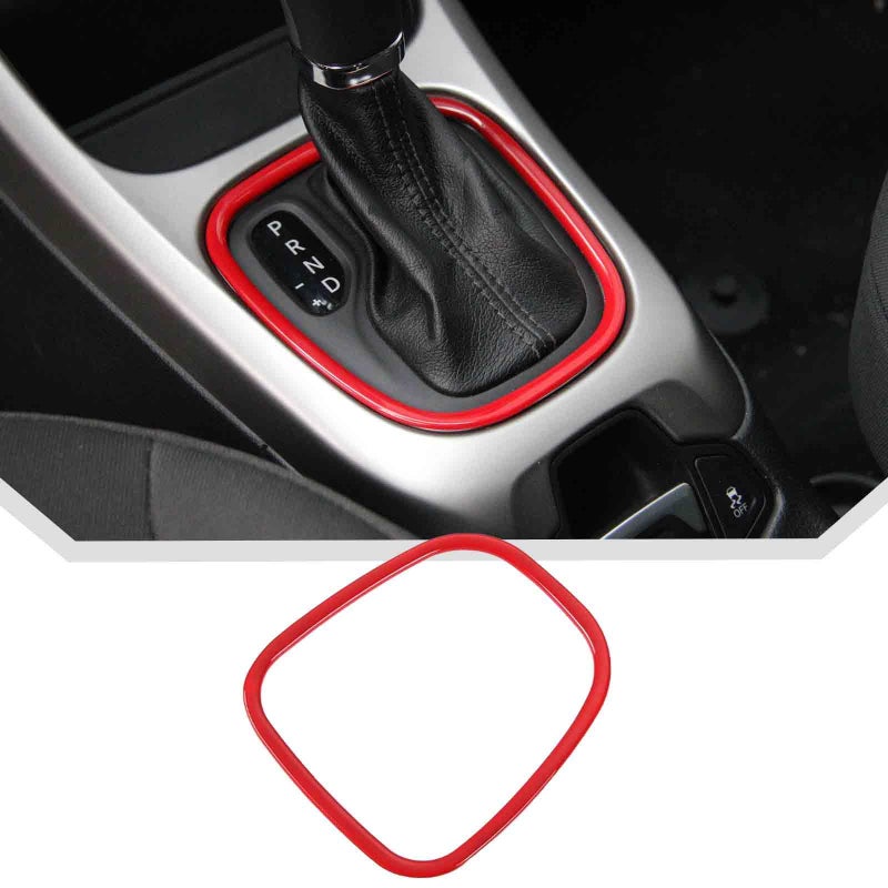JeCar Center Console Gear Shift Panel Trim for Jeep Compass 20172020 Red Interior Accessories