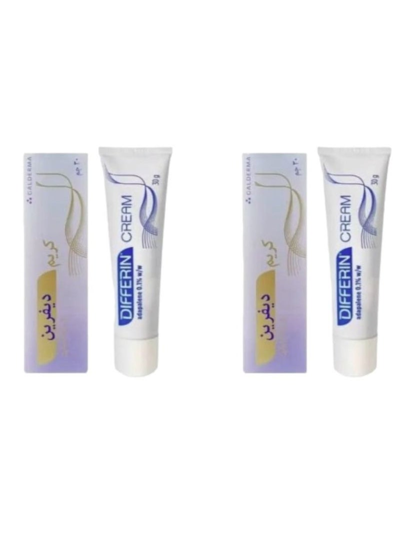 GALDERMA Differin cream 0.1% adapalene 30 gm 2 tablets  - Image 1