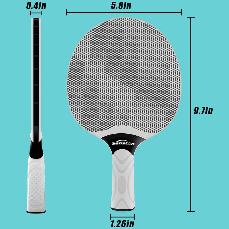 Senston Table Tennis Rackets Set, Professional Table Tennis Racket with 3 Balls, Composite Rubber Ping Pong Paddle Set - Image 5