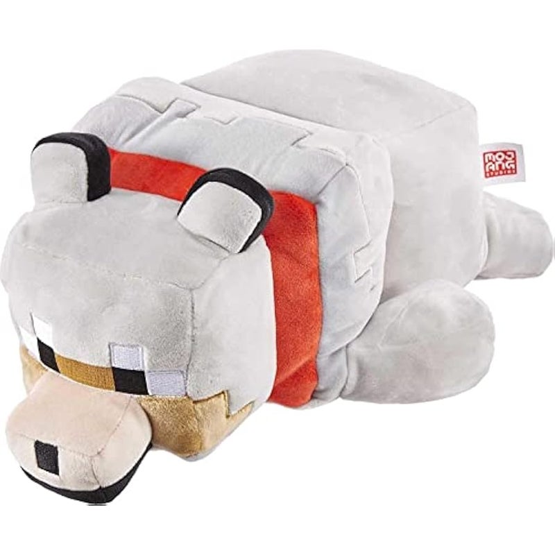 Minecraft Plush Wolf 12-Inch Stuffed Animal Figure, Floppy Soft Doll Inspired by Video Game Character, Collectible Toy - Image 4