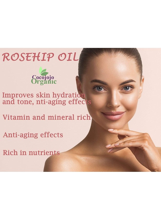 cocojojo Rosehip Oil For Face Cold Pressed Unrefined 100% Pure Rose Hip Seed Oil 32 Oz For Skin Hair Massage Facial Moisturizing Soothing Hydrating & Nourishing - Image 5