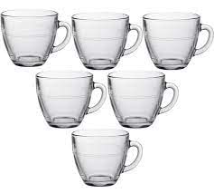 KIDZYMON Tea Mug Set of 6 I Capacity 220 ml I Toughened Transparent Glass Service Set I Cup Size 82 CM Diameter 75 CM Height - Image 2