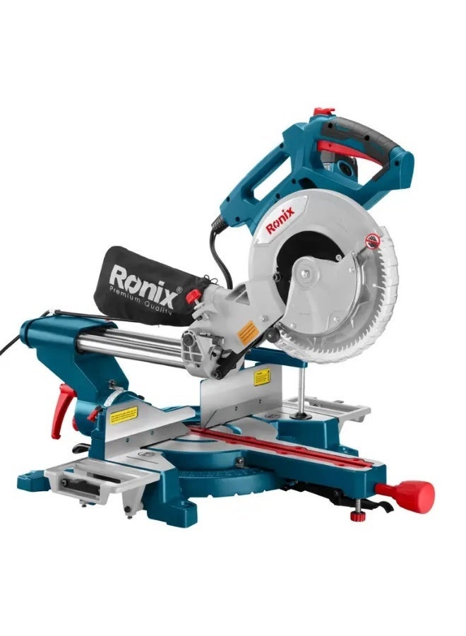 RONIX 1800W Dual Bevel Sliding Miter Saw 255mm Blade 5000 RPM, 89x310mm Capacity, Precision Table Lock Dual Angle Cuts, Extension Boards, German Engineered #Ronix 5003 - Image 2