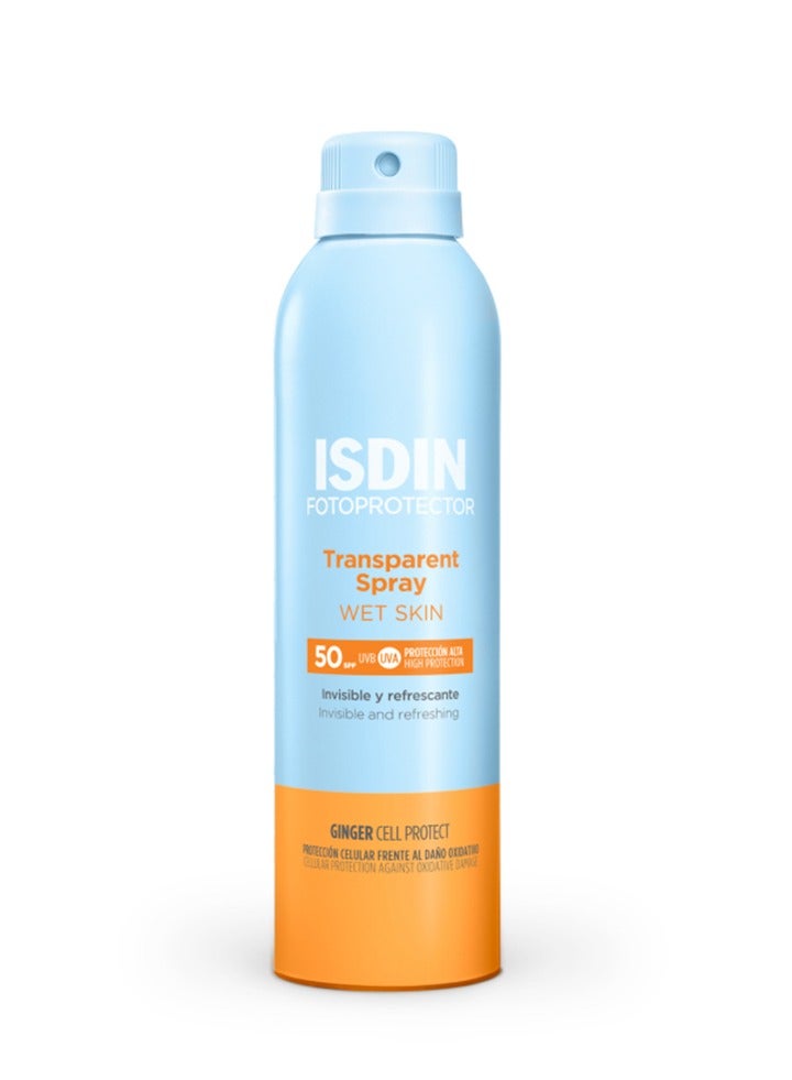 ISDIN Transparent Spray Wet Skin Ginger Cell SPF+50 250 ML