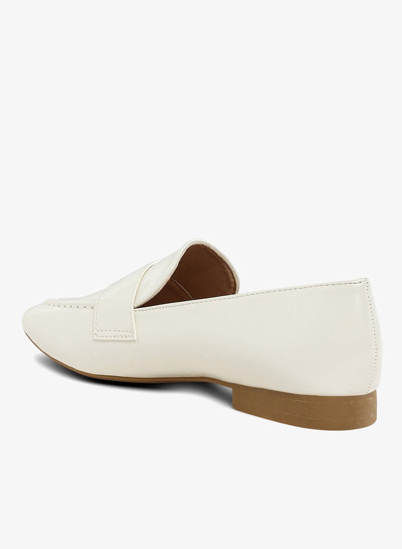 London Rag Flat Heel Loafers in Off White - Image 3