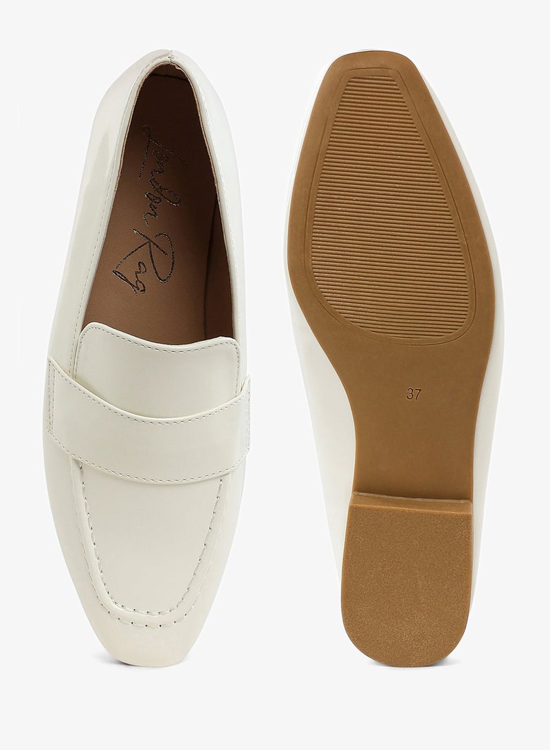 London Rag Flat Heel Loafers in Off White - Image 4