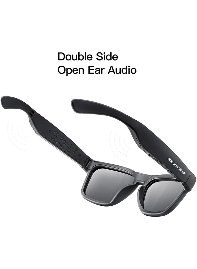 OhO Smart Glasses,Polarized Sunglasses with Bluetooth Speaker,Athletic/Outdoor UV Protection and Voice Control,Unisex (Grey Lens) - Image 3