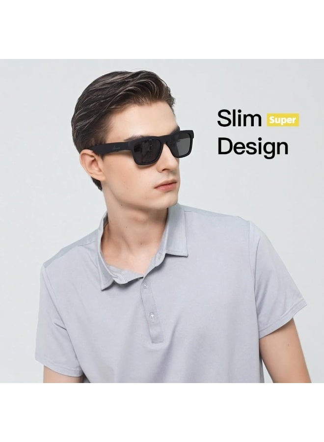 OhO Smart Glasses,Polarized Sunglasses with Bluetooth Speaker,Athletic/Outdoor UV Protection and Voice Control,Unisex (Grey Lens) - Image 4