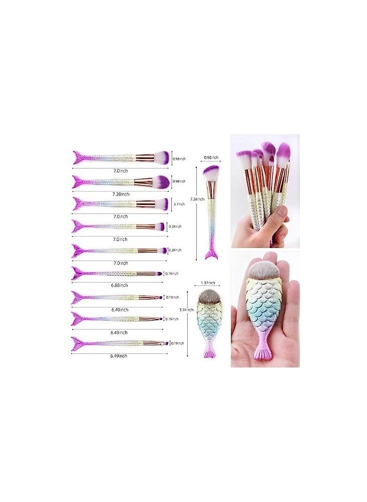 ORiTi Makeup Brushes 11pcs Professional Blending Blush Concealer Synthetic Fiber Bristles Brush Special Cosmetic Brushes Kits for Women  - Image 2