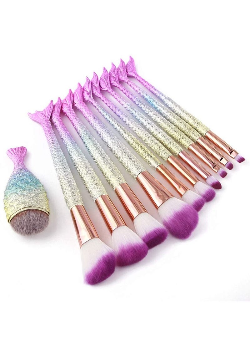 ORiTi Makeup Brushes 11pcs Professional Blending Blush Concealer Synthetic Fiber Bristles Brush Special Cosmetic Brushes Kits for Women  - Image 1