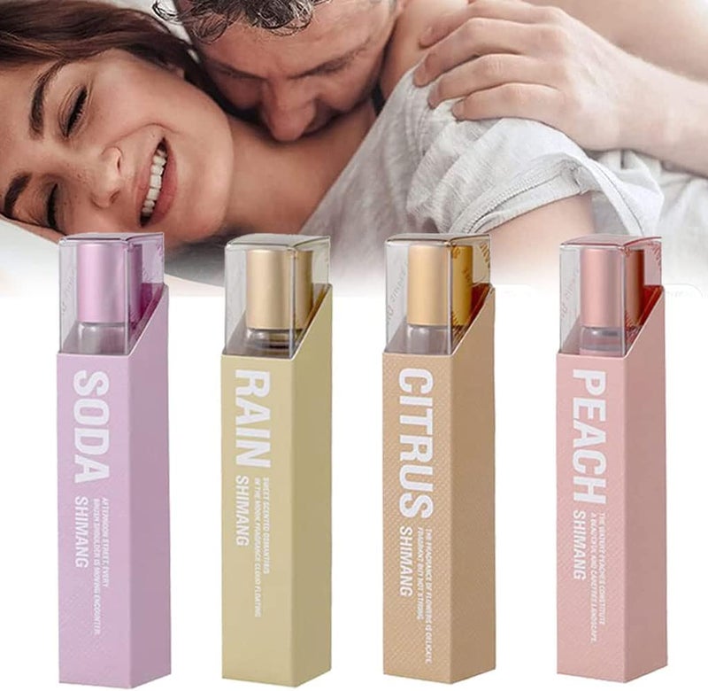 OUKA GlamorousLove Pheromone Roll-on Perfume, Lusty Pheromone Perfume, Secret - Lovers Seduction Perfume, Love Attract Pheromone Essence Pocket Perfume, Pheromone Perfume Spray for Women Oil (4pcs-B) - Image 1