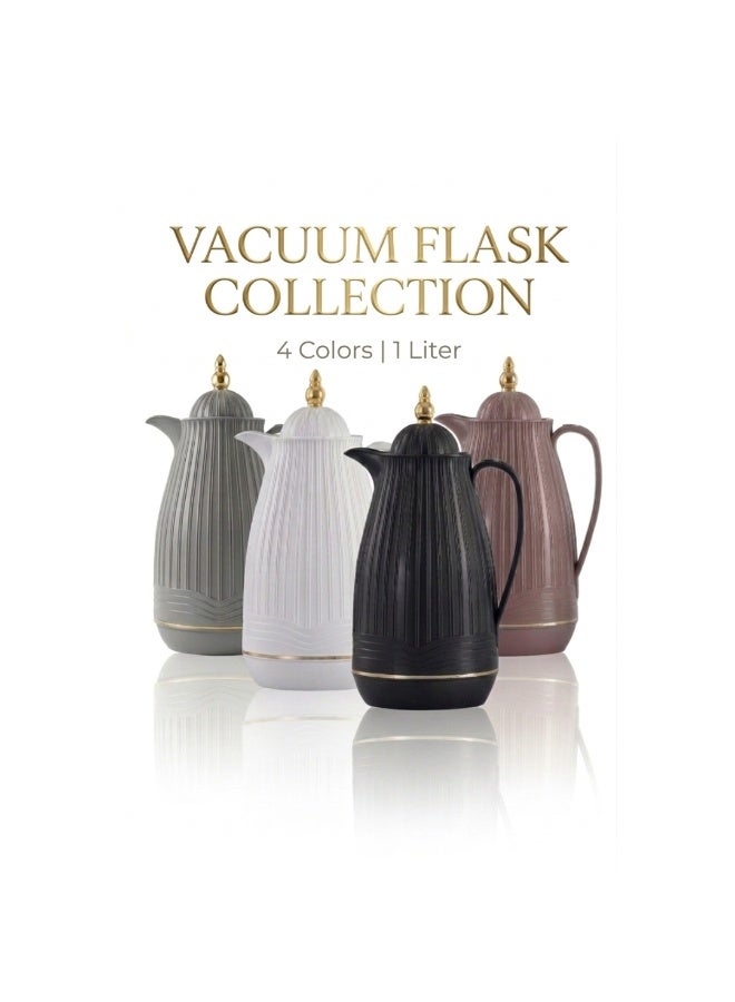 ميلريتش ترمس ميلريتش بريميوم 1.0 لتر - دلة عازلة للحرارة مع زجاج داخلي وردي - هيكل بلاستيكي أنيق للشاي والقهوة والمياه الساخنة - مقبض مقاوم للحرارة وقاعدة مانعة للانزلاق - Image 3