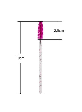 50 PCS Disposable Eyelash Mascara Brushes, Wands Applicator Eyebrow Brush Makeup Kit, Eyebrow Castor Oil Brush Makeup Tool( Red) - view 2
