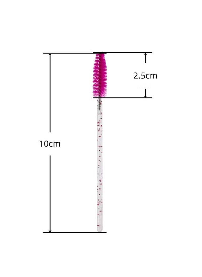 Hikma Beauty 50 PCS Disposable Eyelash Mascara Brushes, Wands Applicator Eyebrow Brush Makeup Kit, Eyebrow Castor Oil Brush Makeup Tool( Red) - Image 2