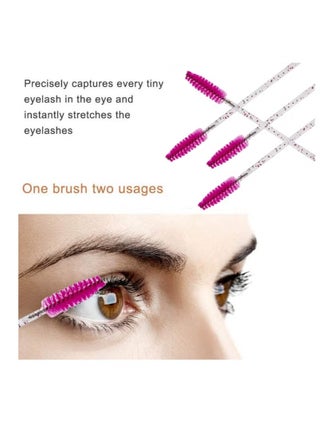 50 PCS Disposable Eyelash Mascara Brushes, Wands Applicator Eyebrow Brush Makeup Kit, Eyebrow Castor Oil Brush Makeup Tool( Red) - view 5