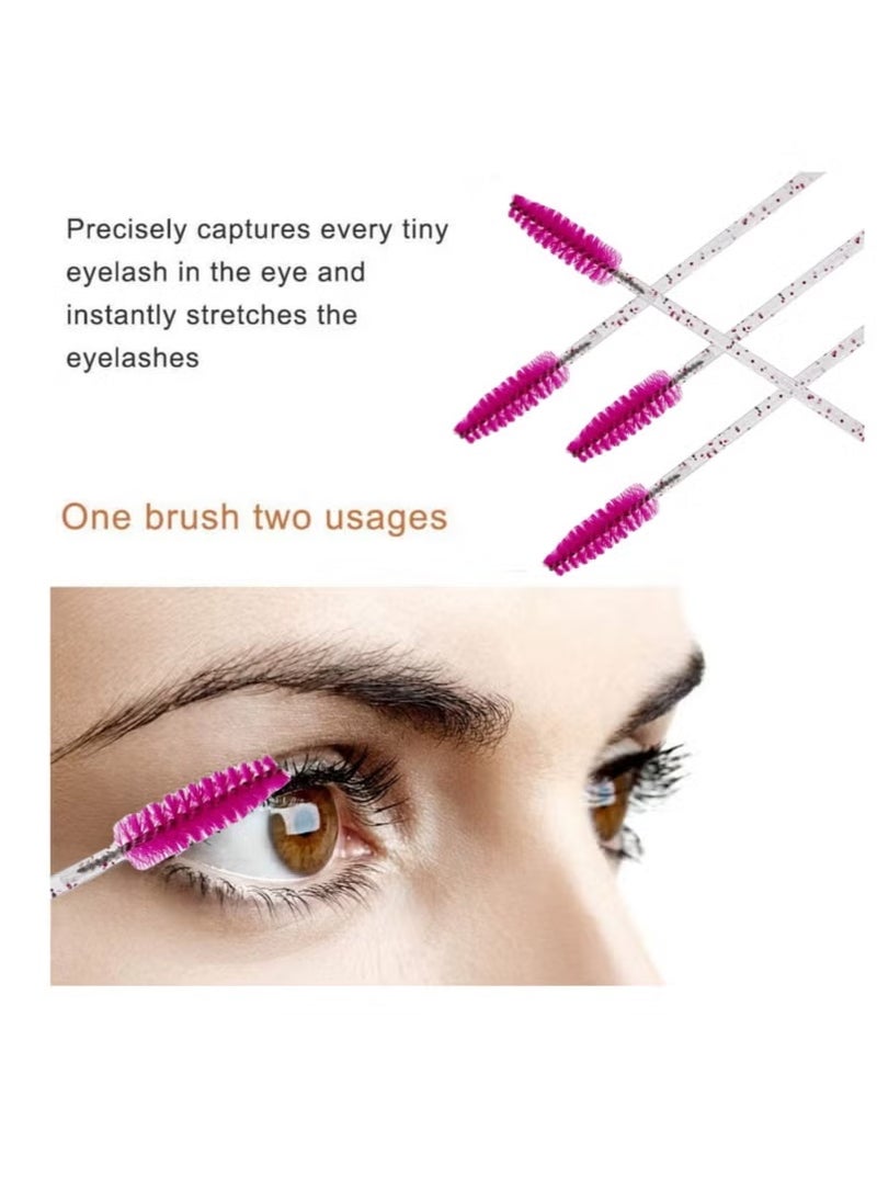 Hikma Beauty 50 PCS Disposable Eyelash Mascara Brushes, Wands Applicator Eyebrow Brush Makeup Kit, Eyebrow Castor Oil Brush Makeup Tool( Red) - Image 5