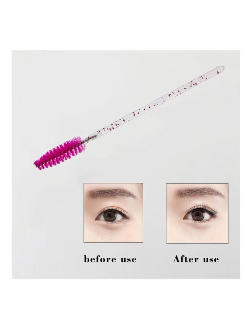 Hikma Beauty 50 PCS Disposable Eyelash Mascara Brushes, Wands Applicator Eyebrow Brush Makeup Kit, Eyebrow Castor Oil Brush Makeup Tool( Red) - Image 3