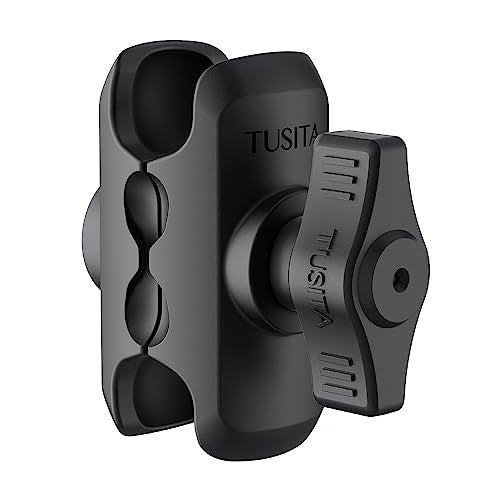 TUSITA Double Socket Arm 1" - B Size Short, GPS Compatible, Vehicle Mount, Black, Aluminum, Adjustable, Rotatable - Image 1