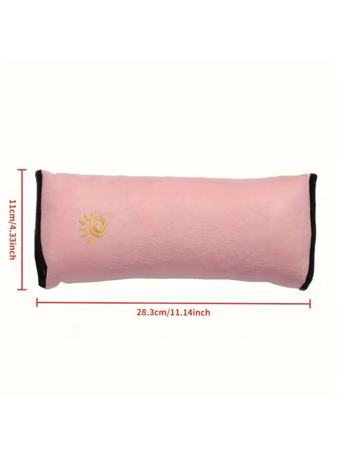 Adjustable Blue Car Seat Belt Cover Extended Plush Cushion Comfort Safety Soft Polyester Easy Clean - Image 2
