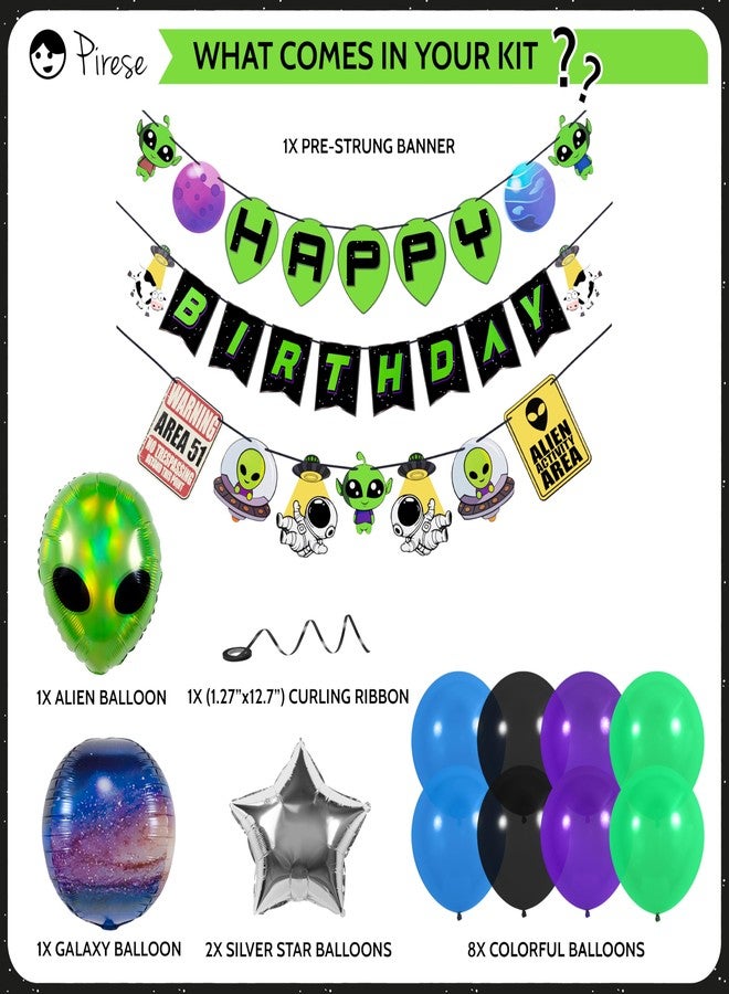 Pirese Alien Party Decorations, Alien Birthday Decorations, UFO Party Decorations | Space Birthday Decorations | Space Themed Party Decorations | Alien Birthday Banner | Alien Party Supplies | Area 51 - Image 2