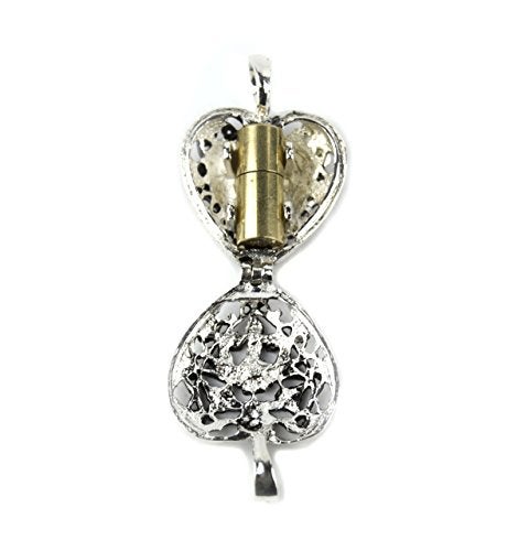 Cathedral Art Always in My Heart Memorial Urn Locket-Filigree Pewter Tone,Silver - Image 5