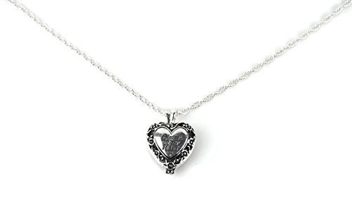 Cathedral Art Always in My Heart Memorial Urn Locket-Filigree Pewter Tone,Silver - Image 2
