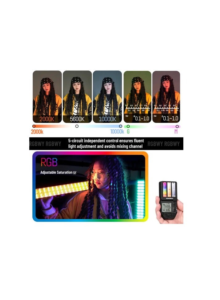 YONGNUO YONGNUO YN360 IV Ice Light – 24W RGB + Bi-Color LED Video Light Stick, 2000–10000K, CRI 95+, App & Remote Control, NP-F Battery or 12 V DC Powered  - Image 5