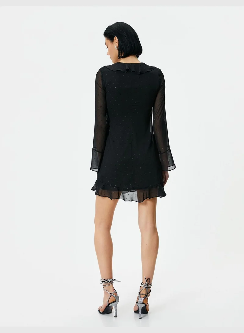 KOTON Ruffled Sheer Dress