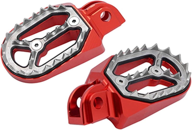 QASULER Red Footrest Footpeg for Motorbikes - Image 1