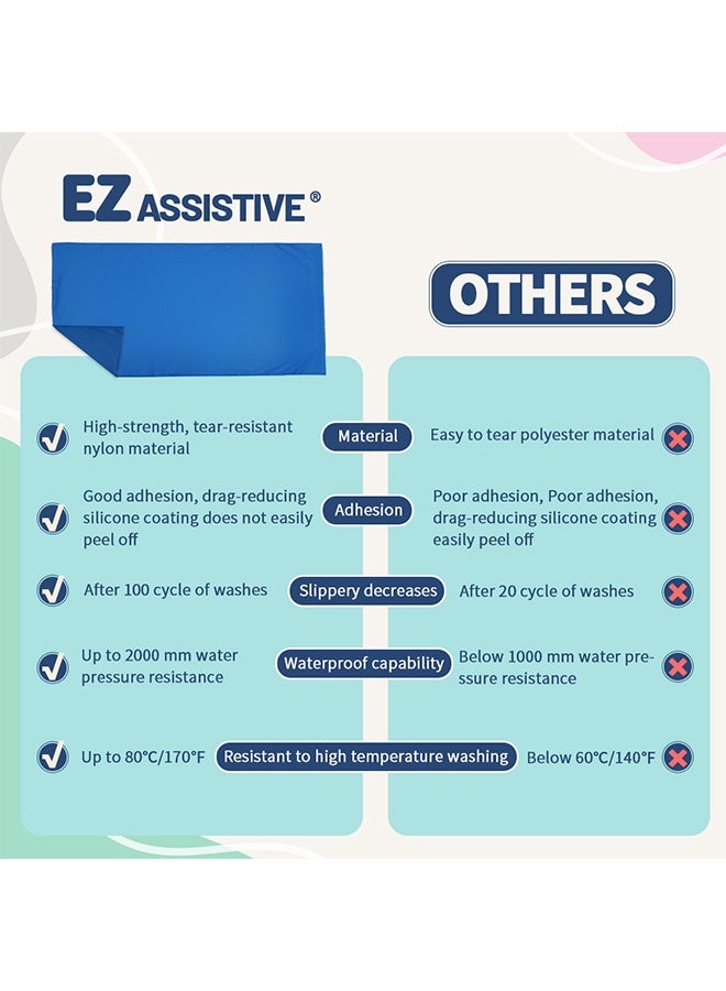 Ehucon Medical Transfer Sheet / Slide Pad - Designed for In-Bed Patient Repositioning | 140x200cm Machine-Washable & Reusable Nursing Sliding Sheet | Easy One-Person Operation, Reduces Friction & Strain, Lowers Caregiving Risk & Effort | Professionally Recommended - Image 5