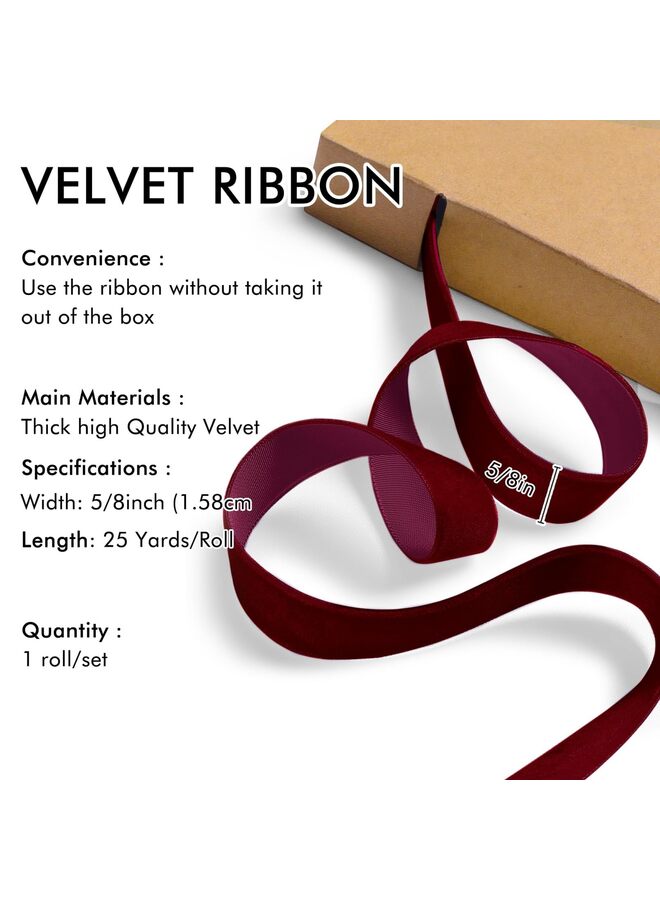 LAMAY velvet ribbon, suitable for gift wrapping, bouquets, wreath decoration, and bow making (brown) - Image 2