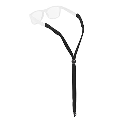 Chums Original Large Frame Cotton Retainer - Unisex Eyewear Keeper for Sunglasses & Glasses - Adjustable Fit, Washable & Made in USA (Large-End, Black) - Image 1