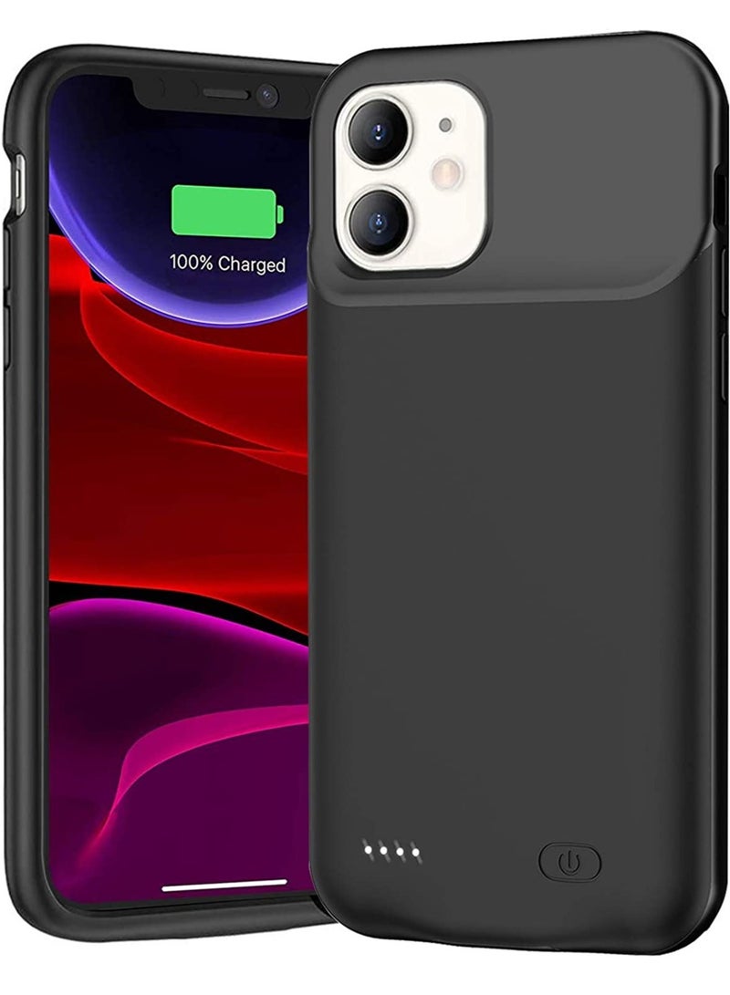 ELTRAZONE حافظة بطارية لهاتف iPhone 11، أحدث حافظة شحن واقية محمولة رفيعة بسعة 4500 مللي أمبير في الساعة متوافقة مع iPhone 11 (6.1 بوصة) مع علبة شاحن بطارية قابلة لإعادة الشحن (أسود) - Image 1