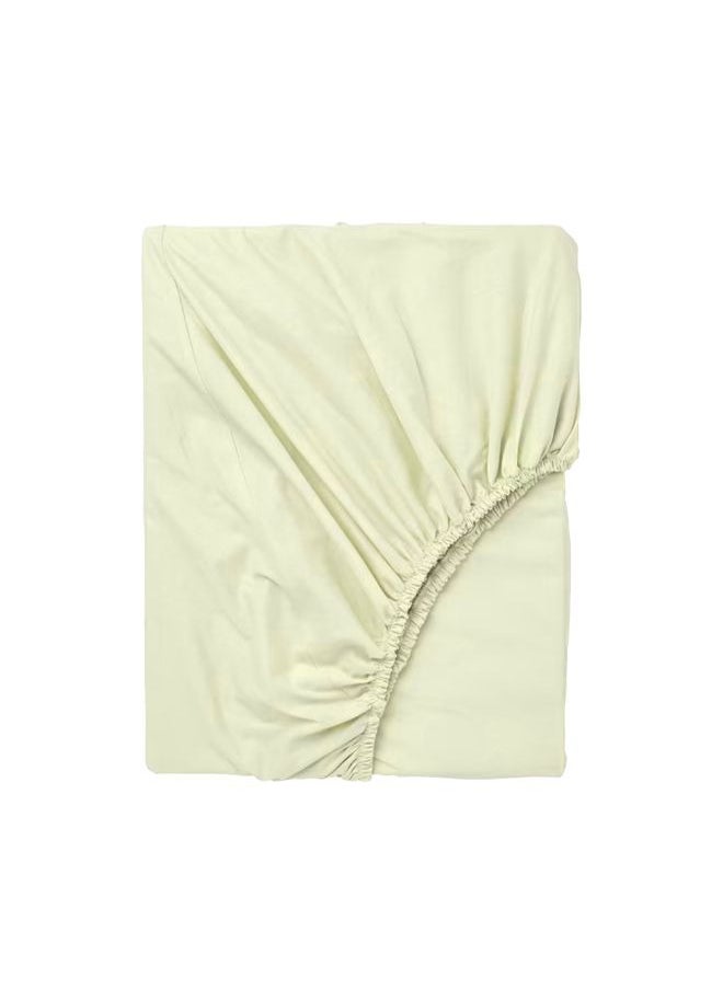 BYFT Orchard Exclusive (Cream) Single Size Fitted Sheet and Pillow covers (Set of 2 Pcs) Cotton percale Weave, Soft and Luxurious, High Quality Bed linen -180 TC  - Image 2