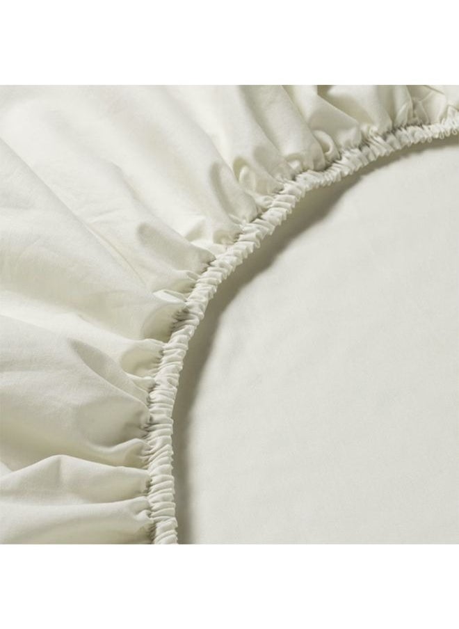 BYFT Orchard Exclusive (Cream) Single Size Fitted Sheet and Pillow covers (Set of 2 Pcs) Cotton percale Weave, Soft and Luxurious, High Quality Bed linen -180 TC  - Image 4