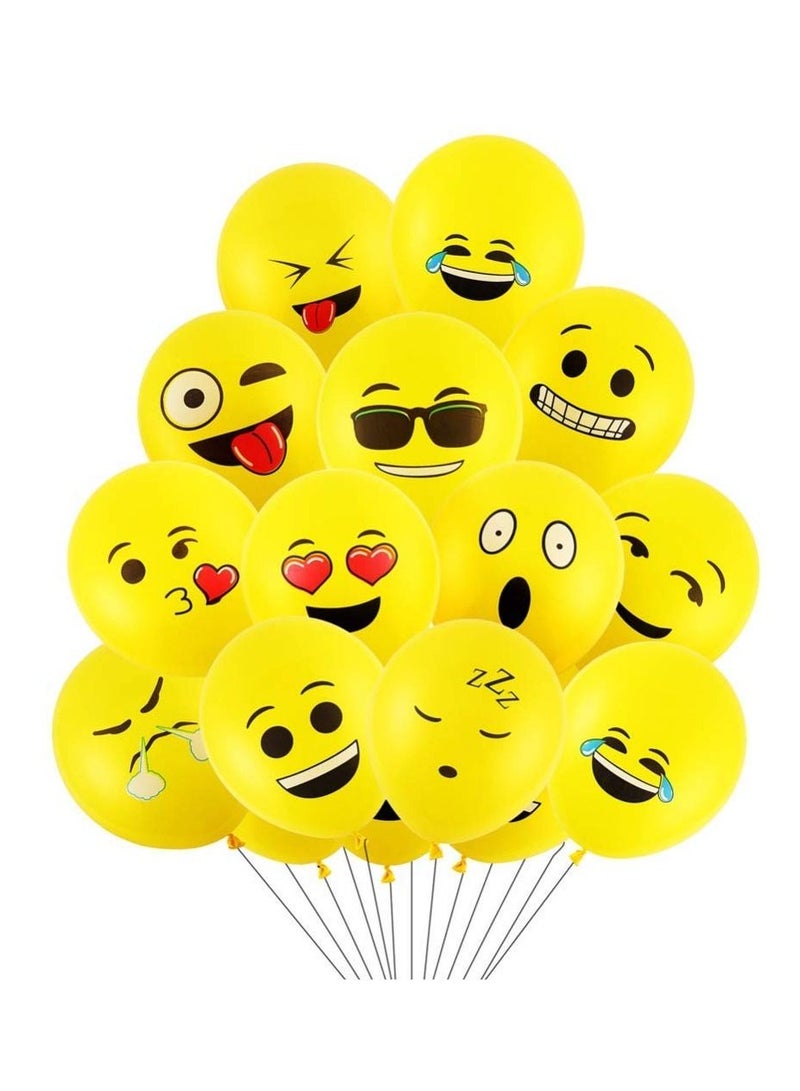 هايلاند 50 قطعة بالونات إيموجي لديكورات حفلات الزفاف وحفلات أعياد الميلاد - Image 1